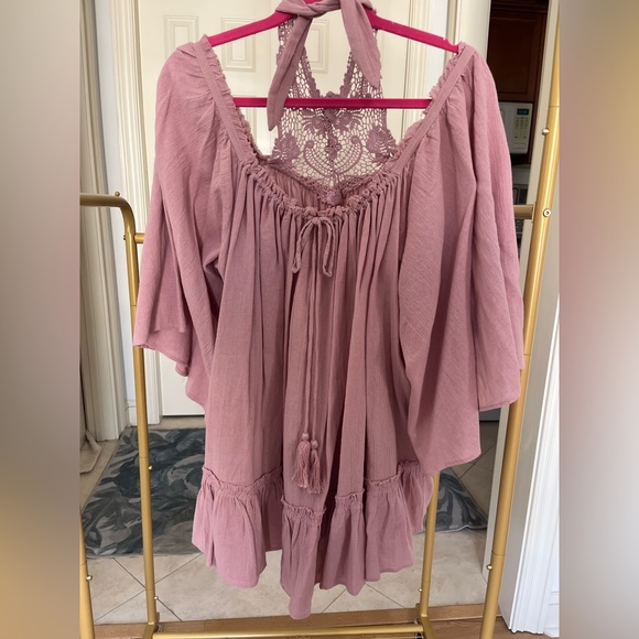 Never worn- Free People tunic dress with lace detailing and pockets - Picture 2 of 2